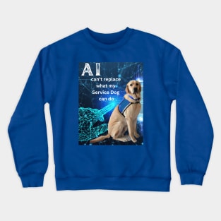 Service Dog vs AI Crewneck Sweatshirt